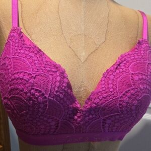 Victoria's Secret Fuchsia Lace Bralette